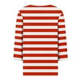 thumbnail image 5 of Njagoc3 Womens Red & White Striped Top, 3/4 Sleeve, Slim Fit, Casual Summer & Spring Top, 5 of 6