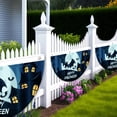 thumbnail image 4 of Lksixu Halloween Bunting Flag, Halloween Decorations 1.5x3 Feet Polyester Bat Castle Pattern Fan Shaped Flag with Grommets, Reusable Hanging Porch Half Fan Banner Decorative Flag for Outdoor Indoor, 4 of 6