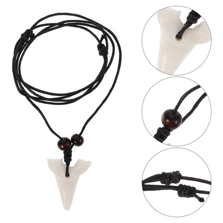 FRCOLOR White Resin Necklace with Exotic Style Sharks for Decoration Versatile and Durable