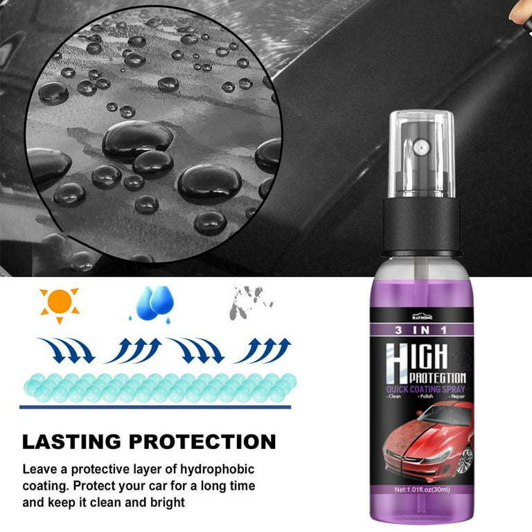 3 In 1 Quick Coating Spray High Protection Car Shield Coating Car Paint  Repair Car Exterior Restorer Ceramic Spray Coating Quick - AliExpress