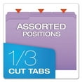 thumbnail image 4 of Double-Ply Reinforced Top Tab Colored File Folders, 1/3-Cut Tabs, Letter Size, Lavender, 100/box | Bundle of 5 Boxes, 4 of 7