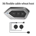 thumbnail image 2 of Sonducket Auriculares universales compatibles con Bluetooth para casco, llamada manos libres, auriculares impermeables recargables, motocicleta Ciclismo Micrófono de tubo blando plateado, 2 of 6