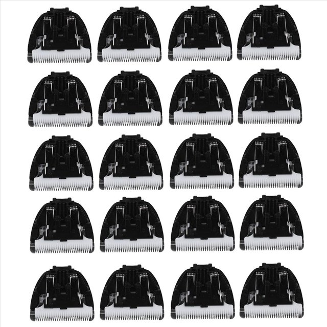 20X CP8000 Dog Hair Trimmer Blade Head Pet Hair Clipper Ceramic Replacement Knife for -2280 1680 2680 7800 8650,20 x blade,Black & white