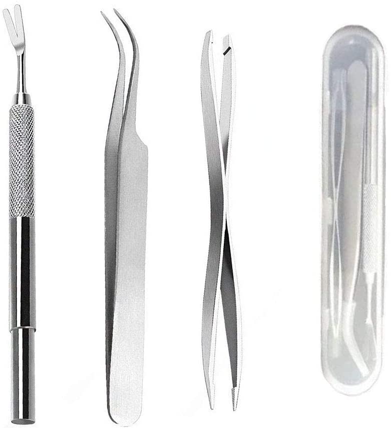 3 Pack Tick Remover Tool Set,Stainless Steel Tick Remover + Tweezers