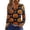 02-Yellow, variant on Women's Halloween T-Shirt Plus Size V-Neck 3/4 Sleeve Top, Witchy Print Halloween Blouse Fall Party and Casual Outfit 01-Black L