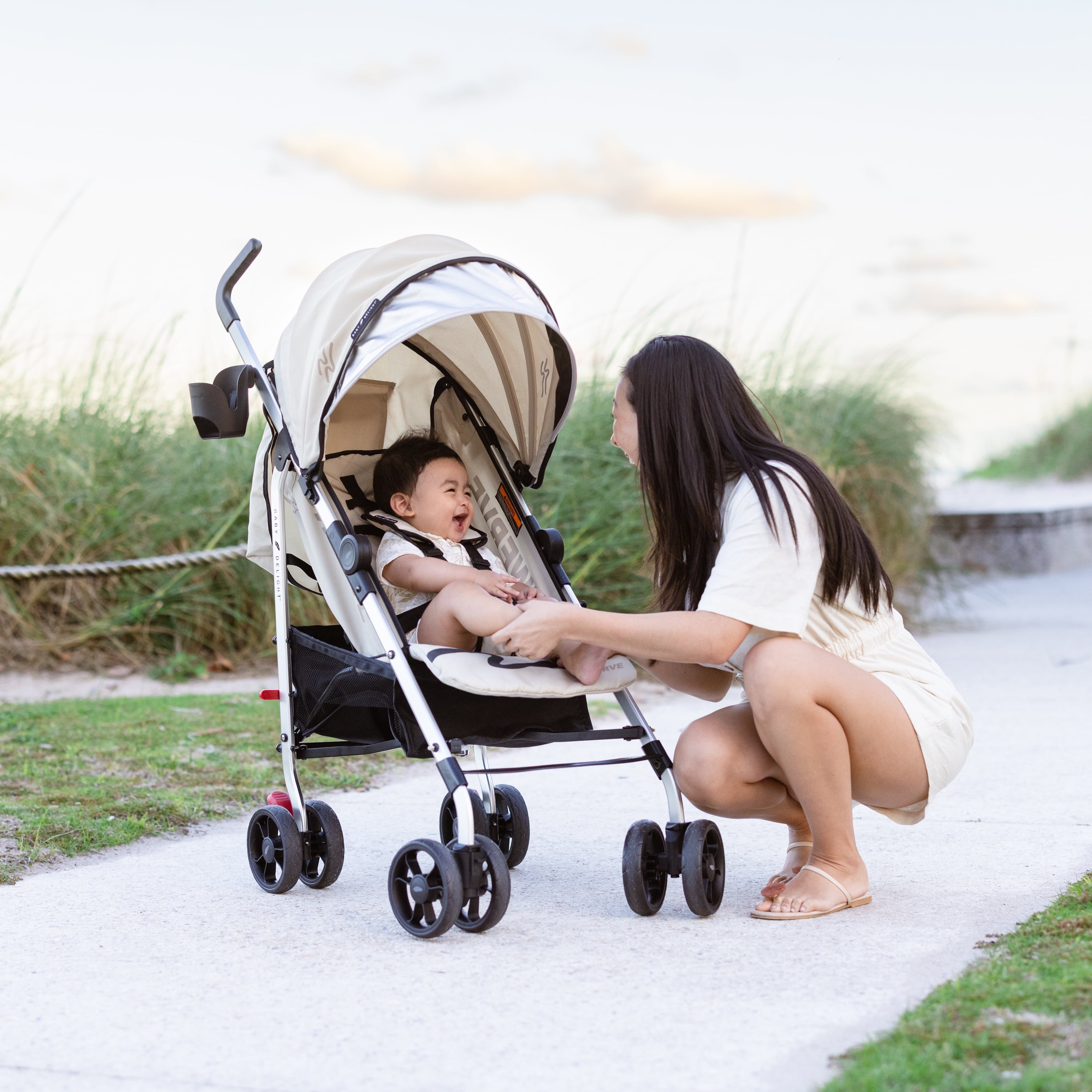 Baby Delight Swerve Baby Stroller, Tan