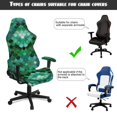 thumbnail image 6 of SCRAWLGOD Mermaid Scales Print Teal Green 4 Pieces Gaming Chair Covers with Armrest Covers Dustproof Scratch Resistant Gaming Chair Cover Set Elastic Computer Chair Seat Slipcovers, 6 of 7