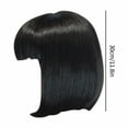 thumbnail image 3 of Clearance 2024!Human Hair Wig Women's Wig Black Fiber High Temperature African False Head Cover Human Hair Wig Glueless Lace Front Human Straight Hair Headband Wigs, 3 of 6