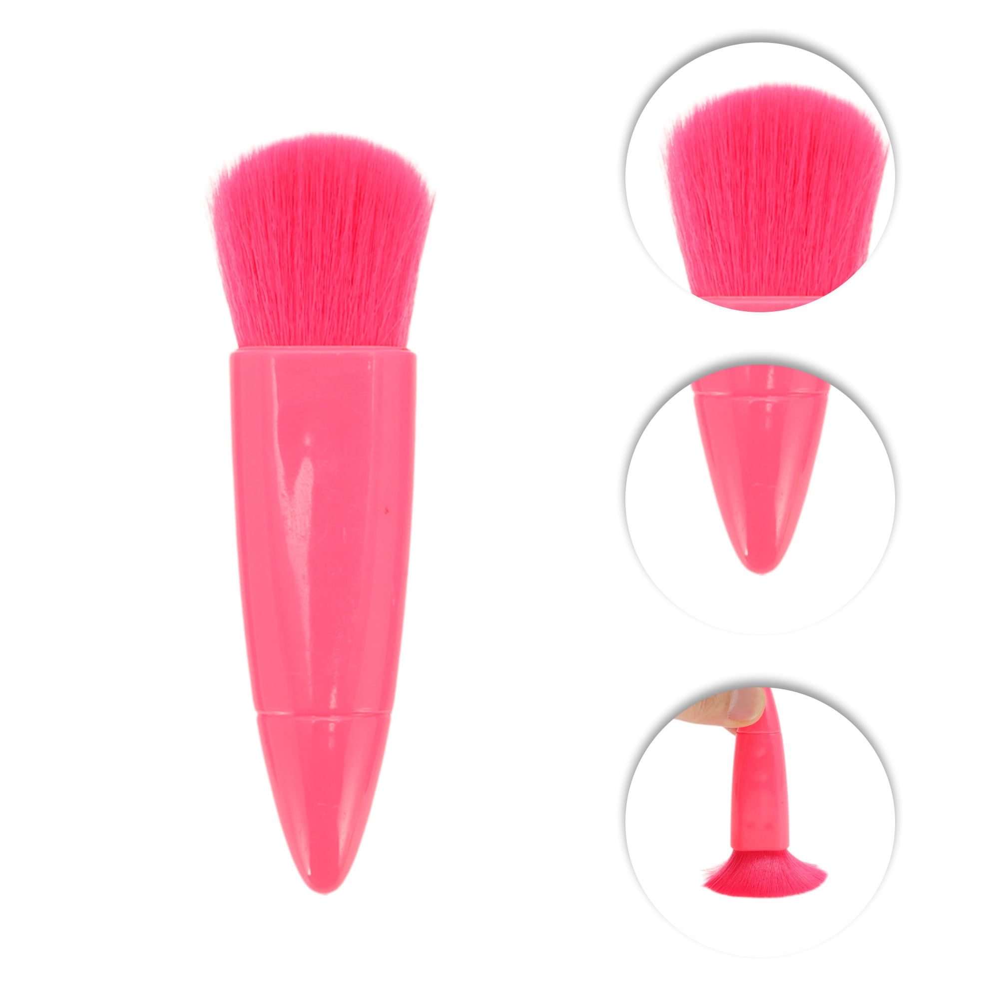 Unique Bargains 1 Set Convenient Makeup Brush Kit for Bathroom Red