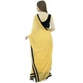 thumbnail image 3 of Atasi Goldenrod Women's Traditional Georgette Designer Saree With Blouse Piece, 3 of 8