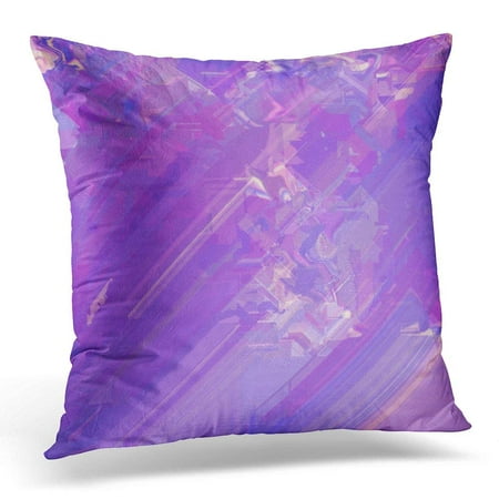 Glitch Music - CMFUN Digital of Glitch Manipulations Abstract Pink Purple and Yellow Shades and Visualization Music Artistic Pillow Case Pillow Cover 18x18 inch