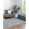 thumbnail image 3 of Rugs.com Eco Trellis Collection Rug – 8' x 10' Harbor Blue Medium Rug Perfect For Living Rooms, Large Dining Rooms, Open Floorplans, 3 of 9