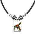 thumbnail image 1 of áfrica jirafa negro mujeres aborígenes collar a mano colgante de cuerda de cuero Unbranded M, 1 of 3