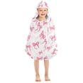 thumbnail image 7 of joogoo Pink Bows Kids Hooded Beach Towel Baby Bath Towel 23.5"x50", 7 of 7