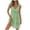 D1247/Green, variant on Dresses For Women Summer Casual V Neck Sleeveless Mini Dress Tie Shoulder Width Layered Ruffles Flowing A Line Dress Beach Vacation Clothes Classic