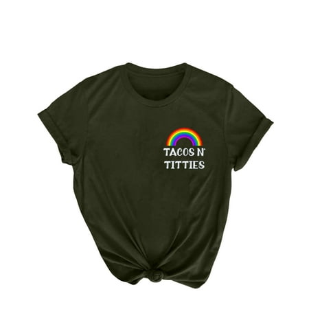 

De las mujeres Otoño Verano Camiseta de manga corta Divertido Media manga corta Cima Camiseta de manga corta for Women