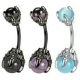 thumbnail image 2 of QQTDFG 3Pcs Stainless Steel Nose Rings Dragon Claws Belly Ring Lip Eyebrow Ear Piercing-Horseshoe Septum Rings-3pcs, 2 of 9