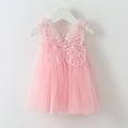 thumbnail image 3 of Zhuashum Toddler Girls Sleeveless 3D Butterfly Tulle Dress Dance Party Dresses Clothes,Size:3-4 Years, 3 of 3
