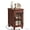 Red oak, variant on Buildhom 2pc Farmhouse Nightstand with Charging Station, Narrow Side Table with Glass Barn Door & Adjustable Shelf for Small Spaces, Grey