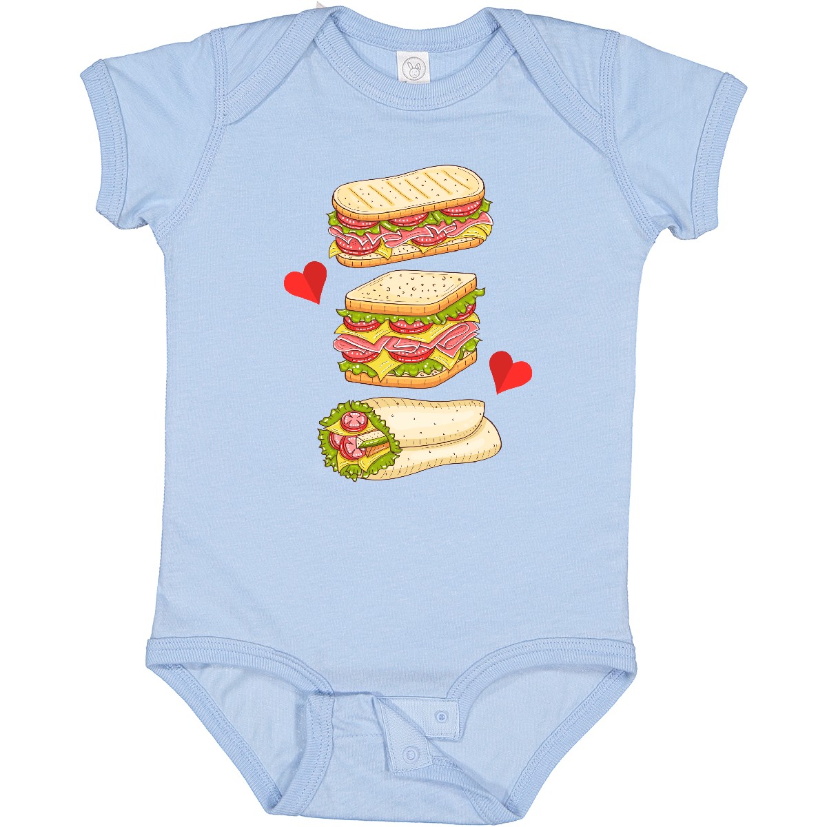 Inktastic Sandwich Lover Deli Food Boys or Girls Baby Bodysuit