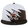 thumbnail image 2 of Men's New Era Brown Cleveland Browns Throwback Jagged 9FiFTY Snapback Hat, 2 of 5