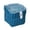 Dark Blue, variant on Small Fabric Storage Box with Lid, Stackable Cotton Linen Closet Organizer Bin, Multi-purpose Desktop Basket for Snacks, Toys & Seasonal Items