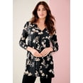 thumbnail image 2 of Roaman's Women's Plus Size Banded V-Neck Blouse, 2 of 2