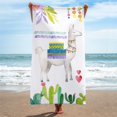thumbnail image 4 of Txlixc Adorable alpaca cactus toallas de playa súper absorbentes de fibra ultrafina toallas de baño Txlixc moda, 4 of 6