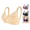 thumbnail image 4 of Lace , Adjustable Shoulder Straps Deep V Breathable Push Up   For Daily Wear Purple,Black,Skin Color,Blue, 4 of 6
