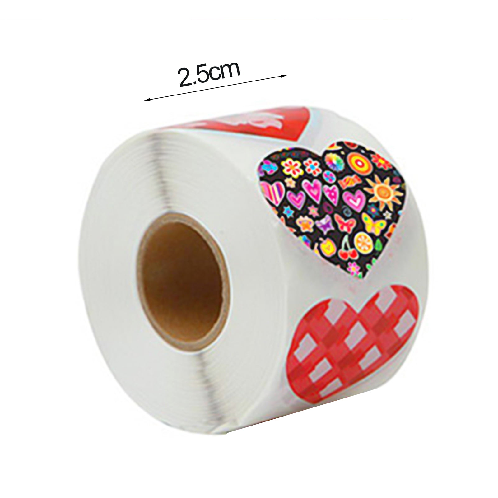 500 Sheets/Roll Heart Stickers Seal Labels Package Sticker Envelop Decals 