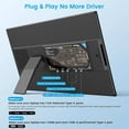 thumbnail image 2 of TUTT 15.6” Portable Monitor | Multi-Position IPS FHD Screen Extender | USB-C & HDMI, Built-in Speakers, P5, 2 of 9