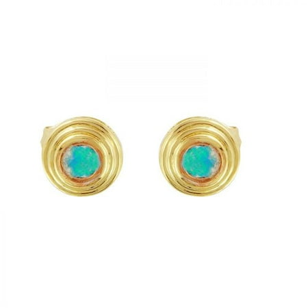 Foreli Ladies 0.29CTW Opal 14K Yellow Gold Earrings