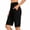 Black, variant on Lpmadey Women's High Waist Knee Length Yoga Bermuda Shorts with Pockets, Solid Straight Leg Lounge Yoga Workout Shorts