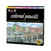 Oil d Pencils Set 50 Color Pre-Sharpened Color Sketch Pencils Art Supplies for Students Adults Artists Drawing Sketching Coloring Books Decoration DIY Projects Present Gift