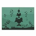thumbnail image 1 of Fishing Cutting Board, Big Fish Eats Little Small in Bubbles Underwater Ocean Symbolic Food Theme, Decorative Tempered Glass Cutting and Serving Board, Small Size, Teal Grey, by Ambesonne, 1 of 1