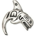 thumbnail image 1 of Sterling Silver 20" 1mm Box Chain 3D Tribal Killer Whale Pendant Necklace, 1 of 2