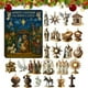 thumbnail image 2 of El camino hacia el calendario de Adviento Calendario de Adviento de 24 días con escenas 2025 Escena en 2D para colgar con estrella y pesebre para fiestas familiares, 2 of 8