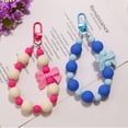 thumbnail image 2 of Beaded Keyring Creative Car Key Chain Backpack Pendant Sweet Bows Keychain Pendant Bag Charm Bowknot Keychain, 2 of 4