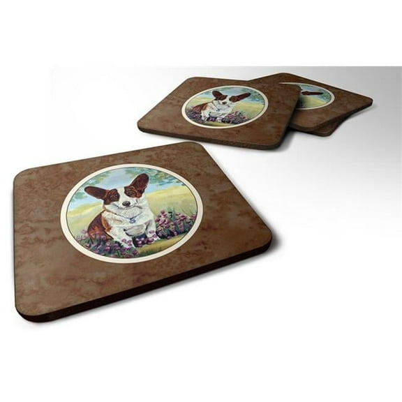 Cardigan Corgi Foam Coaster, Set of 4