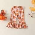 thumbnail image 6 of Mercatoo My First Thanksgiving Set Girls Print Sweatshirt Pumpkin Flared Pants 2 Piece Set Girls Thanksgiving Outfits, 6 of 9