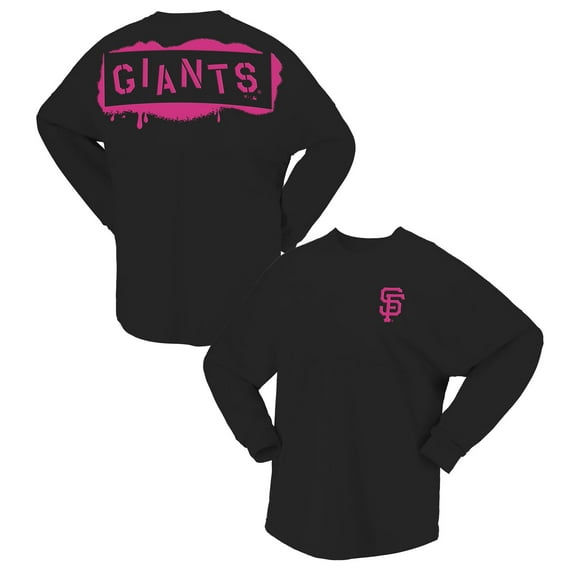 Women's Fanatics Black San Francisco Giants Neon Jersey Long Sleeve T-Shirt