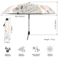 thumbnail image 3 of Elegant Silk Flowers Folding Umbrella UV50+ Waterproof Sun Protection Auto Open Close Compact Fiberglass Frame, 3 of 8