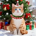 thumbnail image 4 of Christmas Cat Clothes Set, Festive Knit Hat and Scarf CLothes for Cats & Small Dogs, Soft Pet Apparel for Holiday Photos, Christmas Decorations & Winter Parties B, 4 of 7