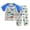 Blue, variant on XUELUO Toddler Boys Casual Outfit Sets Summer Cartoon Dinosaur Print Crew Neck Short Sleeve T Shirt Tops And Pants 2 Piece Sportwear,Blue,2-3 Years