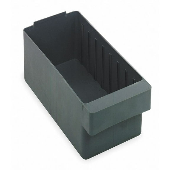 Quantum Storage Systems Drawer Bin,Gray,Polystyrene,4 5-8 in QED601GY QED601GY ZO-G1232052