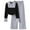 Black, variant on LYHaoo Girls Clothing Set 2 Pcs Girls' Outfit Spring/Summer Fashionable Color Striped Style Retro Long Sleeved Top And Wide Leg Pants. Suitable For 8 13 Years Old. Sizes 8-9 Years(Black)