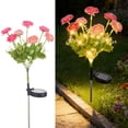 thumbnail image 1 of Luces Decorativas Solares De Plástico Luces solares de flores de 7 cabezas, impermeables, LED, artificiales, para decoración de jardín con estaca, para caminos, patios y jardines (rosa, 1 pieza) Rkxzt, 1 of 8