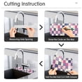 thumbnail image 5 of Yayeee Faucet Mat for Kitchen Sink 30" Diatomite Long Splash Guard Pad, Pink and Purple Plaid Pattern, 2 Pack, 5 of 7