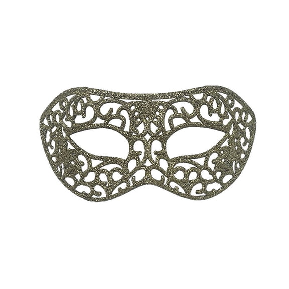 Uaswgudfs Men's Carnival Costume Half Face Mask with Glitter Accents - Party Prop for Halloween, Masquerade, Role Play
