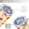 thumbnail image 5 of Mushroom 40 Oz Tumbler with Handle Lid and Straw, Stainless Steel Double Walled Vacuum Insulated Cup, Cute Anniversary Wedding Birthday Gifts Tumbler for Women Men Friends Outdoor Indoor, 5 of 7